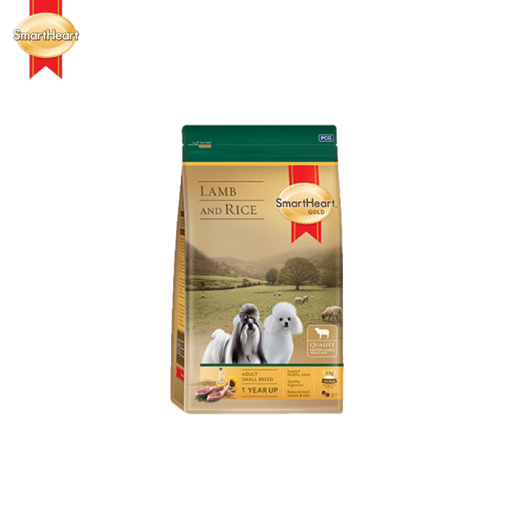 SmartHeart Gold อาหารสุนัขโตพันธุ์เล็ก Lamb and Rice 3kg.