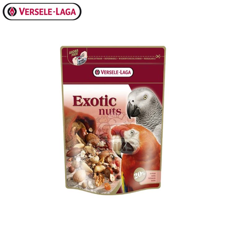 Versele-Laga อาหารนก Prestige Parrots Exotic Nuts Mix ขนมนกถั่วนานาชนิด 750g.