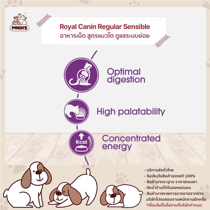 Royal Canin Sensible อาหารเม็ด สูตรแมวโต ดูแลระบบย่อยอาหาร - Image 4